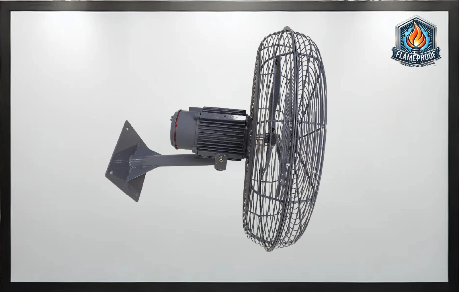 Explosion-proof flameproof wall-mounted fan for industrial hazardous areas, CIMFR & PESO certified.